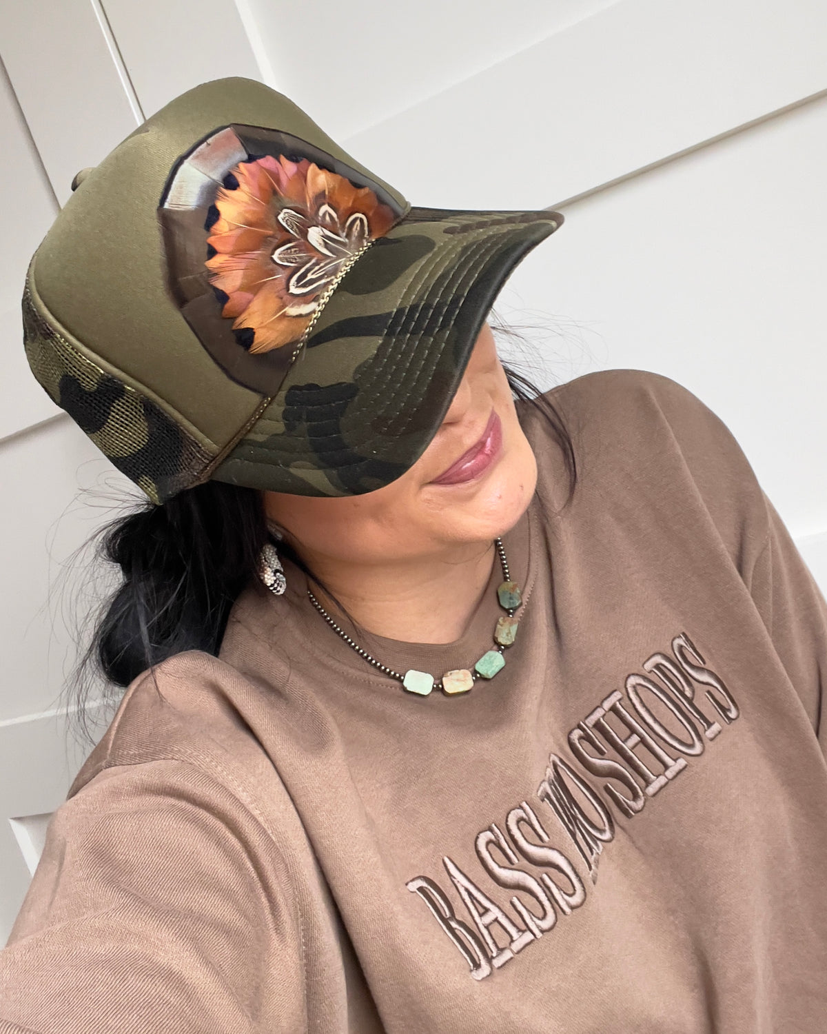 Feather Trucker Hat