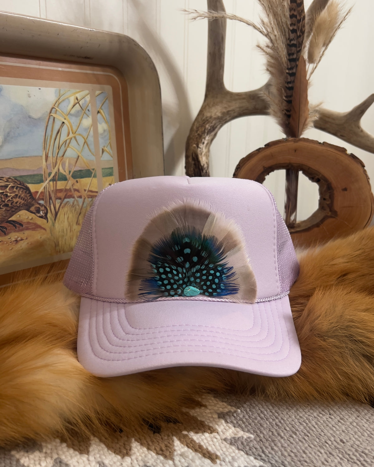 Feather Trucker Hat