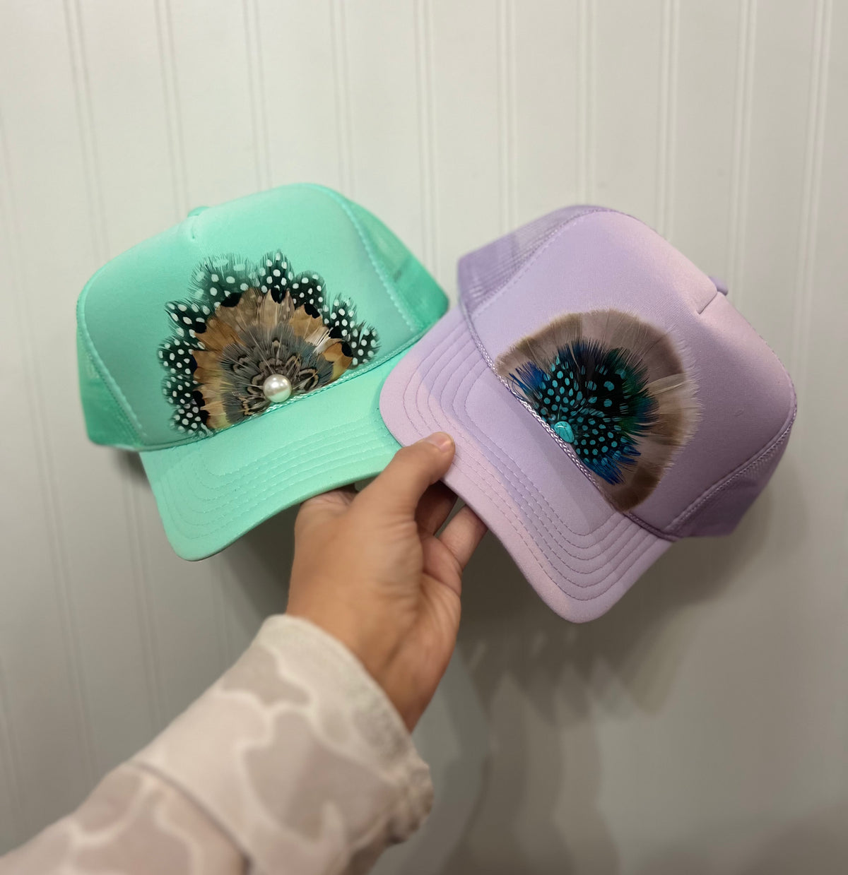 Feather Trucker Hat