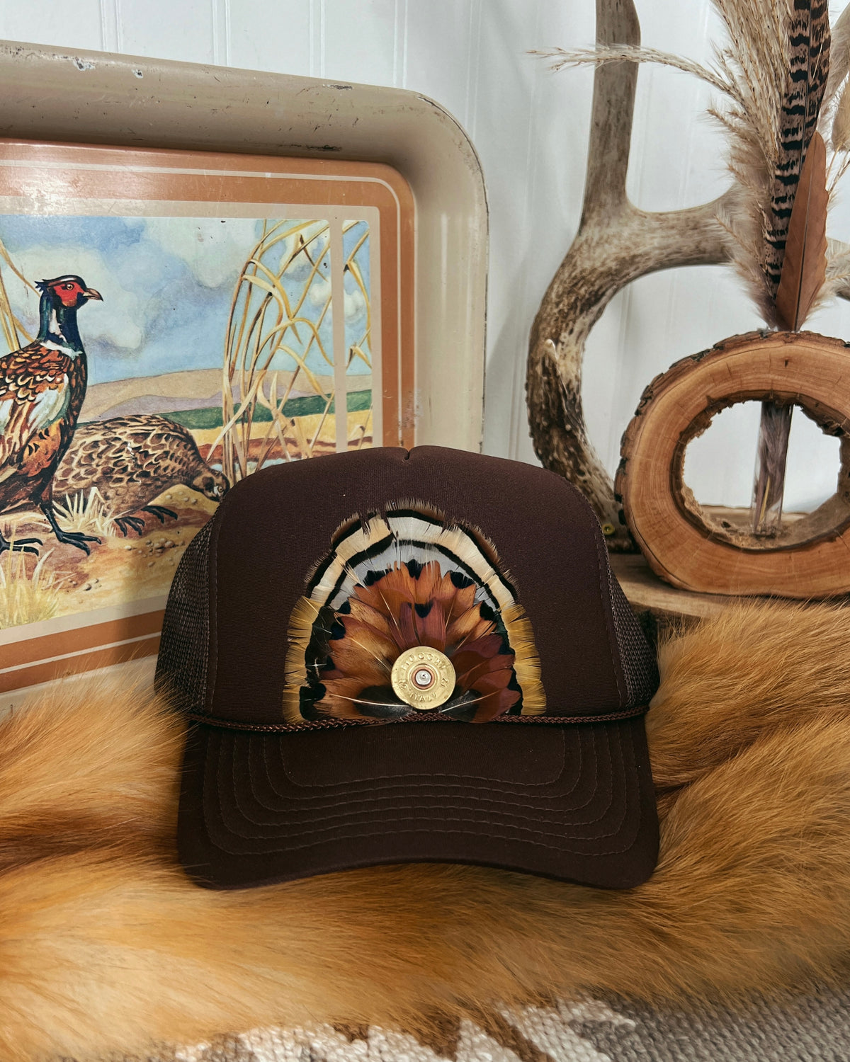 Feather Trucker Hat