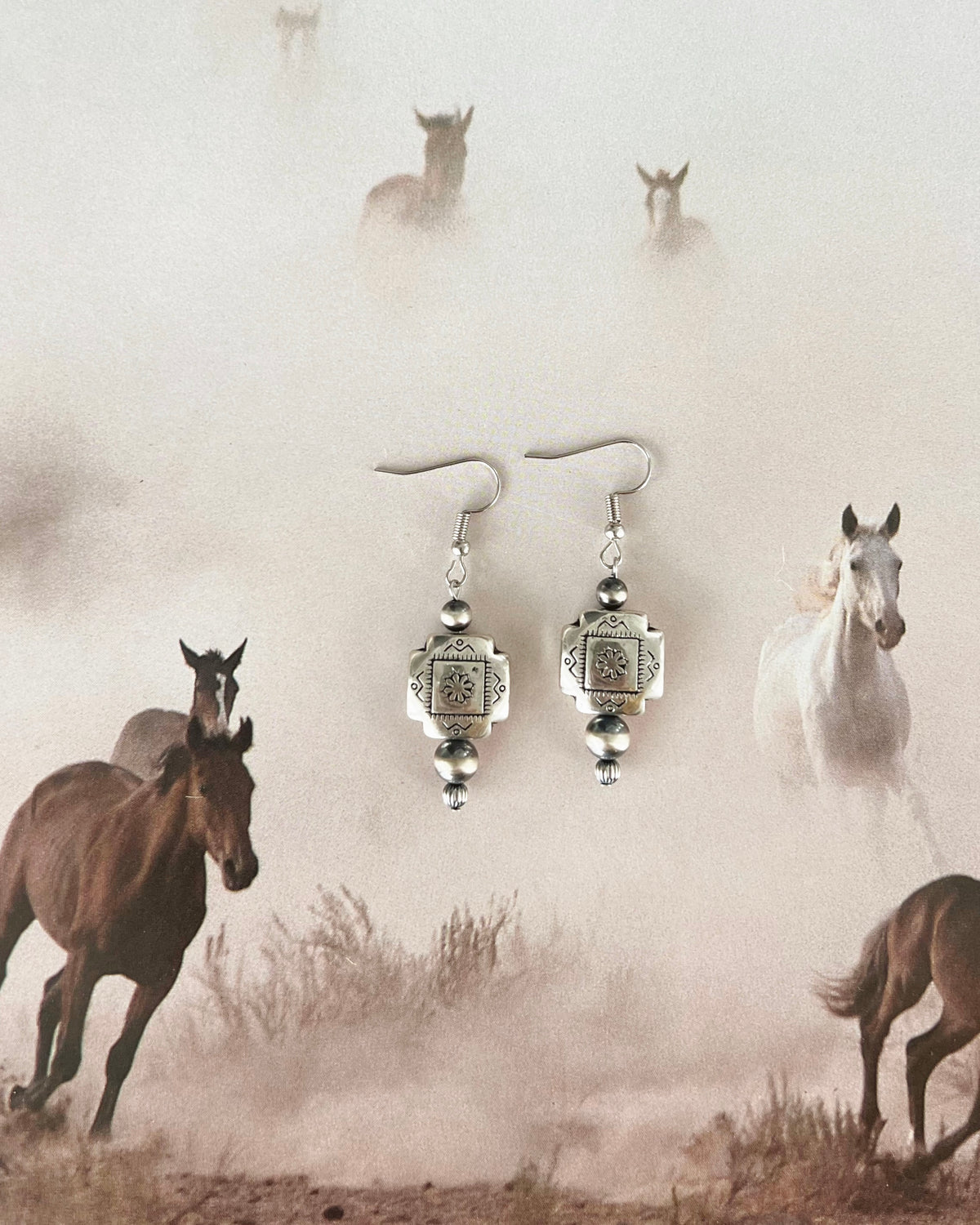 Silver Spur Earrings