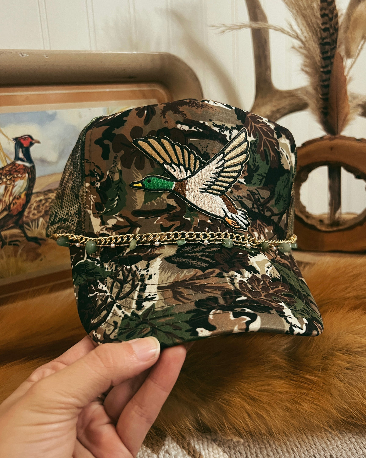 Mallard Patch Hat (with chain)