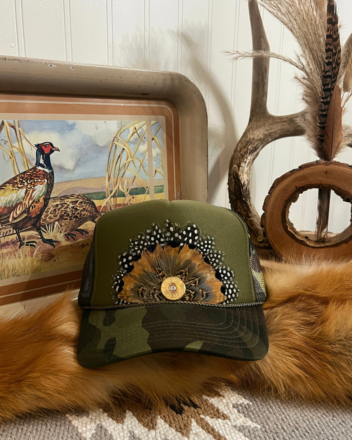 Feather Trucker Hat